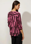 Street One Abstract Pattern Blouse, Maroon & Pink