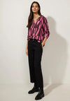Street One Abstract Pattern Blouse, Maroon & Pink