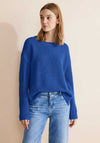 Street One Waffle Knit Jumper, Intense Gentle Blue
