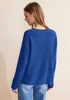 Street One Waffle Knit Jumper, Intense Gentle Blue