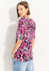Cecil Hooded Print T-Shirt, Bloomy Pink