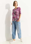 Cecil Hooded Print T-Shirt, Bloomy Pink