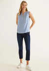 Street One Striped Sleeveless Top, Blue & White