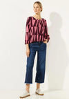 Street One Geo Print Top, Pink & Maroon