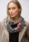 Street One Multi Print Loop Scarf, Black Multi