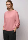 Street One Round Neck Cuffed Sleeve Top, Pink