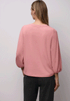 Street One Round Neck Cuffed Sleeve Top, Pink