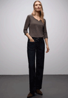 Street One Sweetheart Neck Jersey Top, Brown