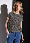 Street One Abstract Print Top, Black