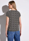 Street One Abstract Print Top, Black