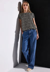 Street One Abstract Print Top, Black