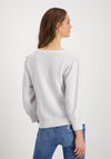 Monari Rhinestone Letters Knitted Sweater, Gray