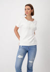 Monari Decorative Eyelet Sweatshirt, White