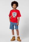 Timberland Boys Crafted Goods Short Sleeve Tee, Red
