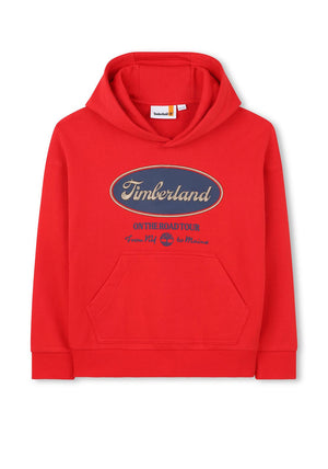 Timberland Boys Long Sleeve Hoodie, Red