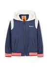 Timberland Boys Hooded Long Sleeve Padded Jacket, Navy