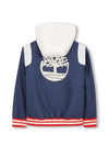 Timberland Boys Hooded Long Sleeve Padded Jacket, Navy