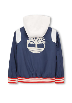 Timberland Boys Hooded Long Sleeve Padded Jacket, Navy