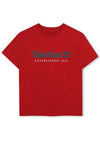 Timberland Boy Short Sleeve Tee, Red