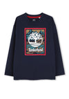 Timberland Boy Mountain Long Sleeve Top, Navy