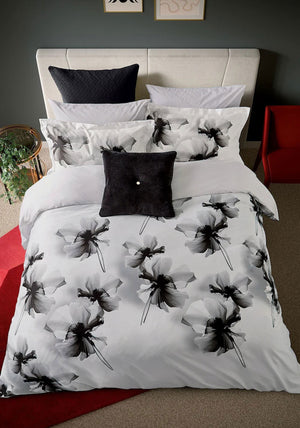 Ted Baker Amund Floral Mono Duvet Cover Set, White & Black