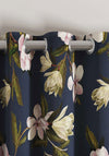 OPAL FLORAL LINED CURATINS 90 X 90 NAVY