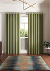 PALM GEO  LINED CURTAINS 90 X 90 GREEN