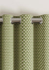 PALM GEO  LINED CURTAINS 90 X 90 GREEN