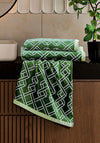 RIBBON STRIPE HAND TOWEL GREEN