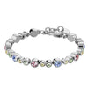 Dyrberg/Kern Teresia Pastel Crystal Bracelet, Silver