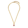 Dyrberg Kern Tessa Link Necklace, Gold & Pink
