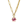 Dyrberg Kern Tessa Link Necklace, Gold & Pink