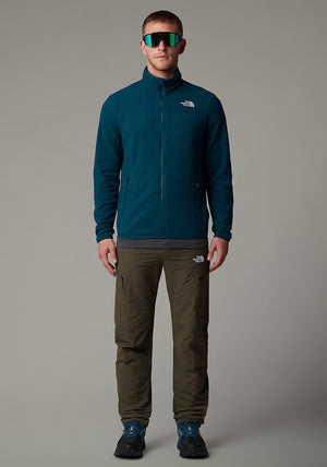 The North Face Men’s 100 Glacier Full Zip Fleece, Petrol Blue