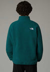 The North Face Fleeski Quarter Zip Pullover Fleece, Deep Green