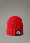 The North Face Logo Box Cuff Beanie, Red