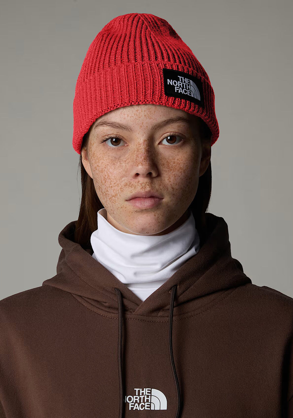 Nf Rapper Beanie The North Face Logo Box Cuff Beanie, Red - McElhinneys