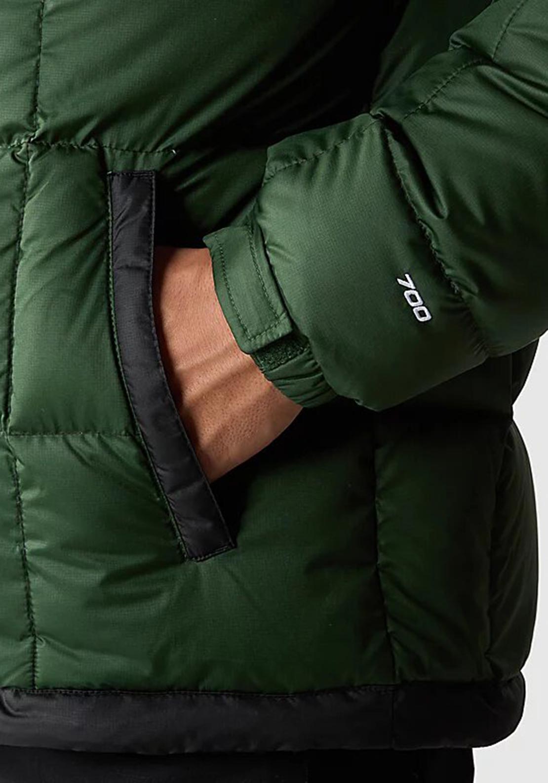 The North Face Men’s Lhotse Down Jacket, Pine Needle & TNF Black