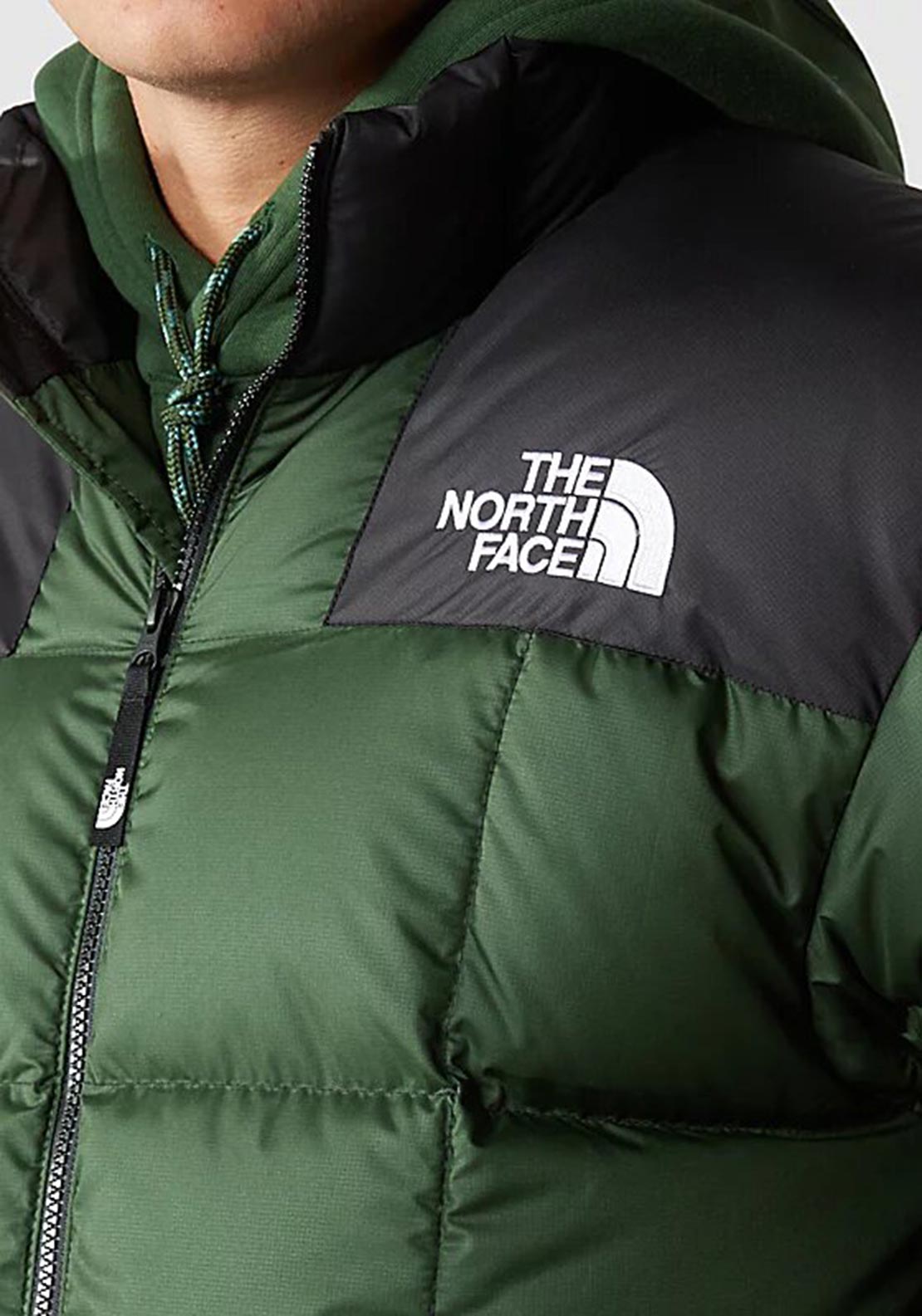 The North Face Men’s Lhotse Down Jacket, Pine Needle & TNF Black