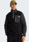 The North Face Men’s Yumiori Quarter Zip Fleece, Black & Grey