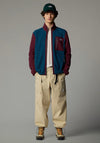 The North Face Men’s Yumiori Full Zip Fleece, Petrol Blue & Plum