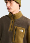 The North Face Men’s Yumiori Quarter Zip Fleece, New Taupe Green