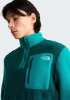 The North Face Men’s Yumiori Quarter Zip Fleece, Pacific Teal