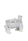 The Home Studio Ceramic Bear Family Bowl, White