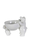 The Home Studio Ceramic Bear Family Bowl, White