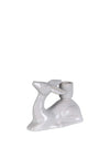 The Home Studio Ceramic Gazing Deer Candle Holder, White