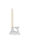 The Home Studio Ceramic Gazing Deer Candle Holder, White