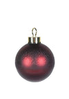 The Home Studio Large Berry Crackle Glass Bauble, Red