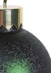 The Home Studio Large Juniper Crackle Glass Bauble, Green