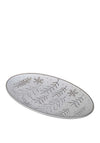 The Home Studio Large Snowflake And Fir Plate, Grey