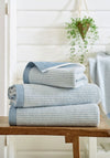 WILLOW WEAVE STRIPE BATH TOWEL BLUE